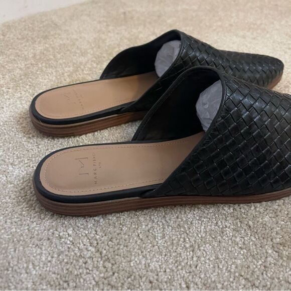 Marc Fisher Size 9.5 Slide Mules Weaved Black - Picture 4 of 13